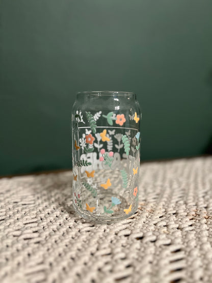 Teacher Floral Glass