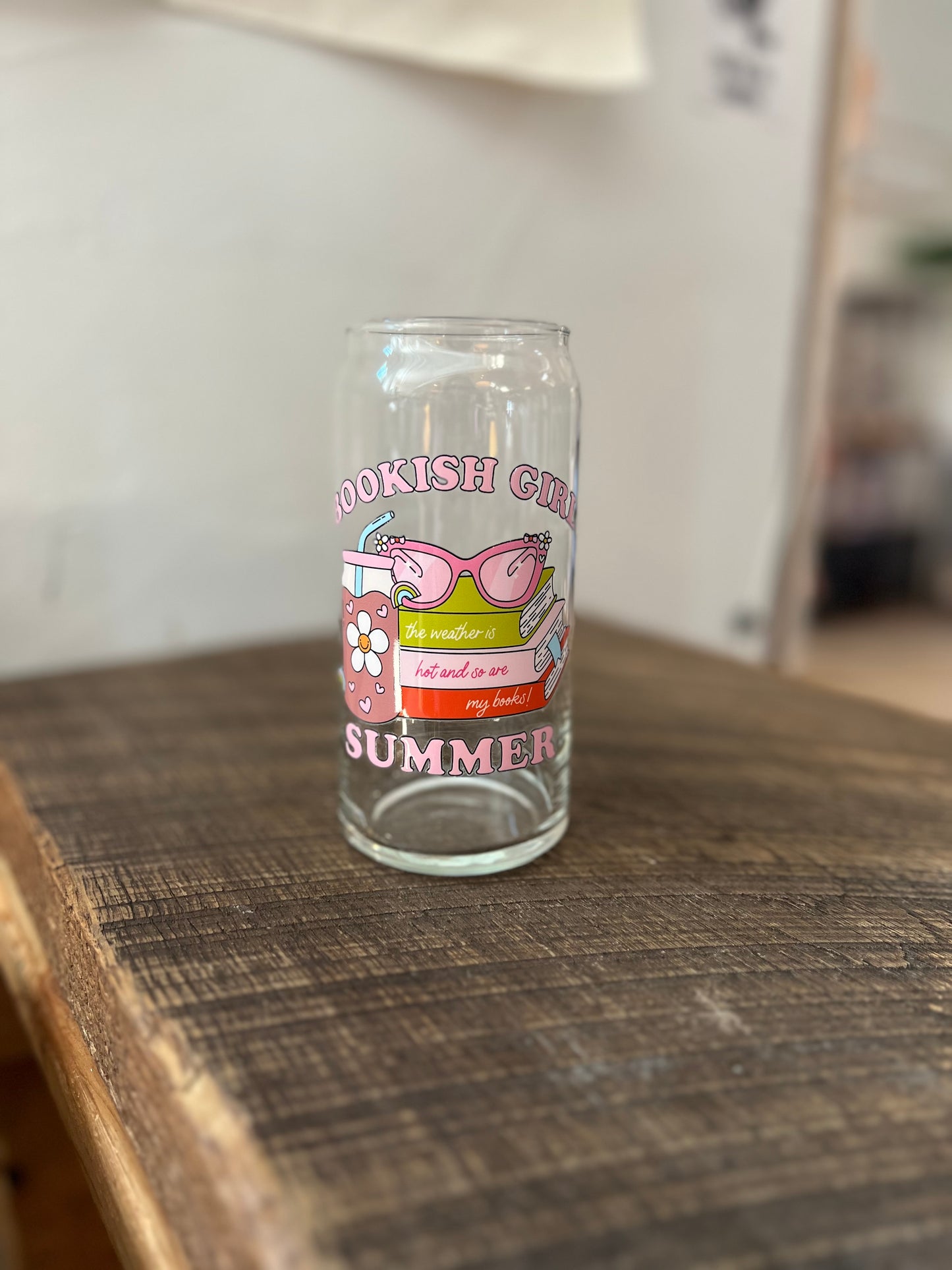 Bookish Girl Summer Glass