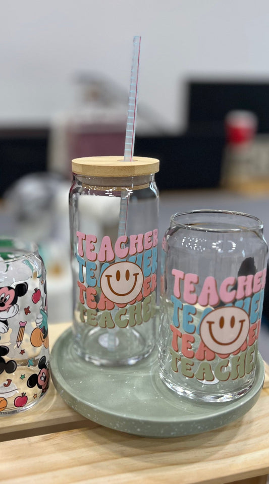 Teacher Smiley Glass